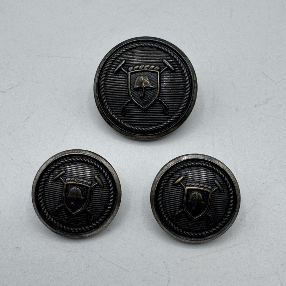 Ralph Lauren Siver Buttons Replacement Helmet Waterbury Polo 15mm 20mm Set 3